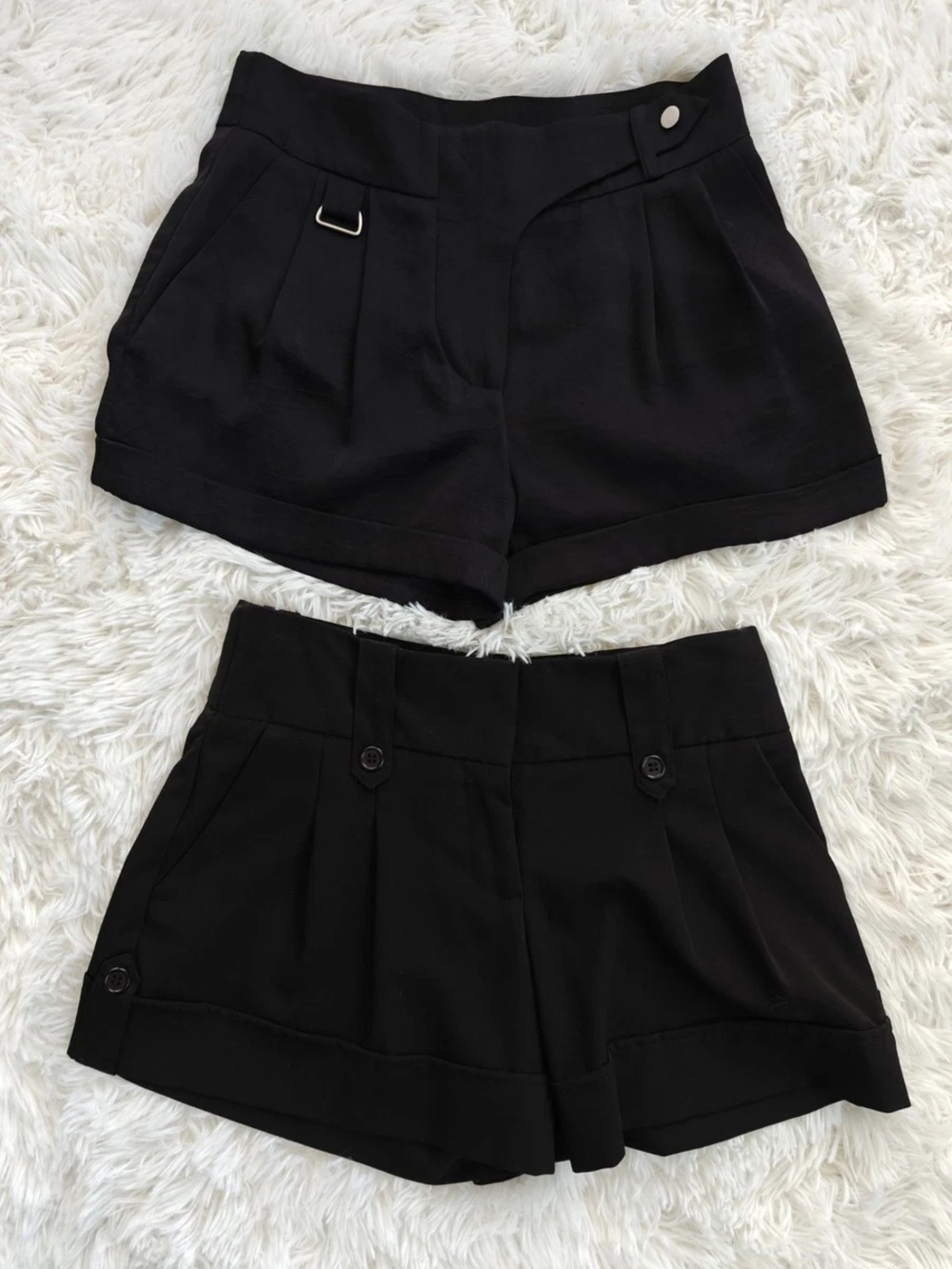 BEBE Black Polyester Shorts for Women • Size 6